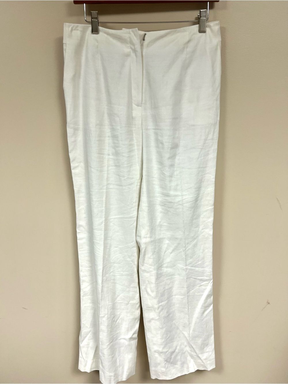 Talbots linen lined off white pants. Sz 8